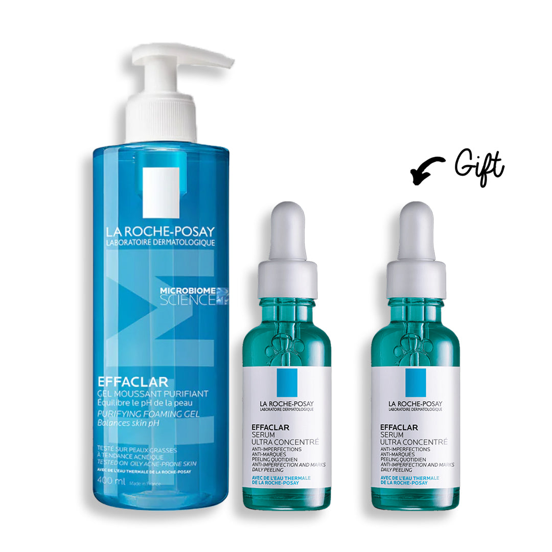 With every purchase of Effaclar Gel 400 ml + Effaclar Serum - Get