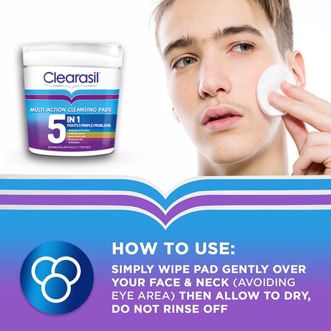 Clearasil Ultra 5 in 1 Cleansing Pad 65 Pads