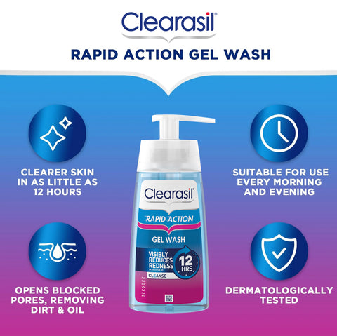 Clearasil Rapid Action Gel Wash 150mL