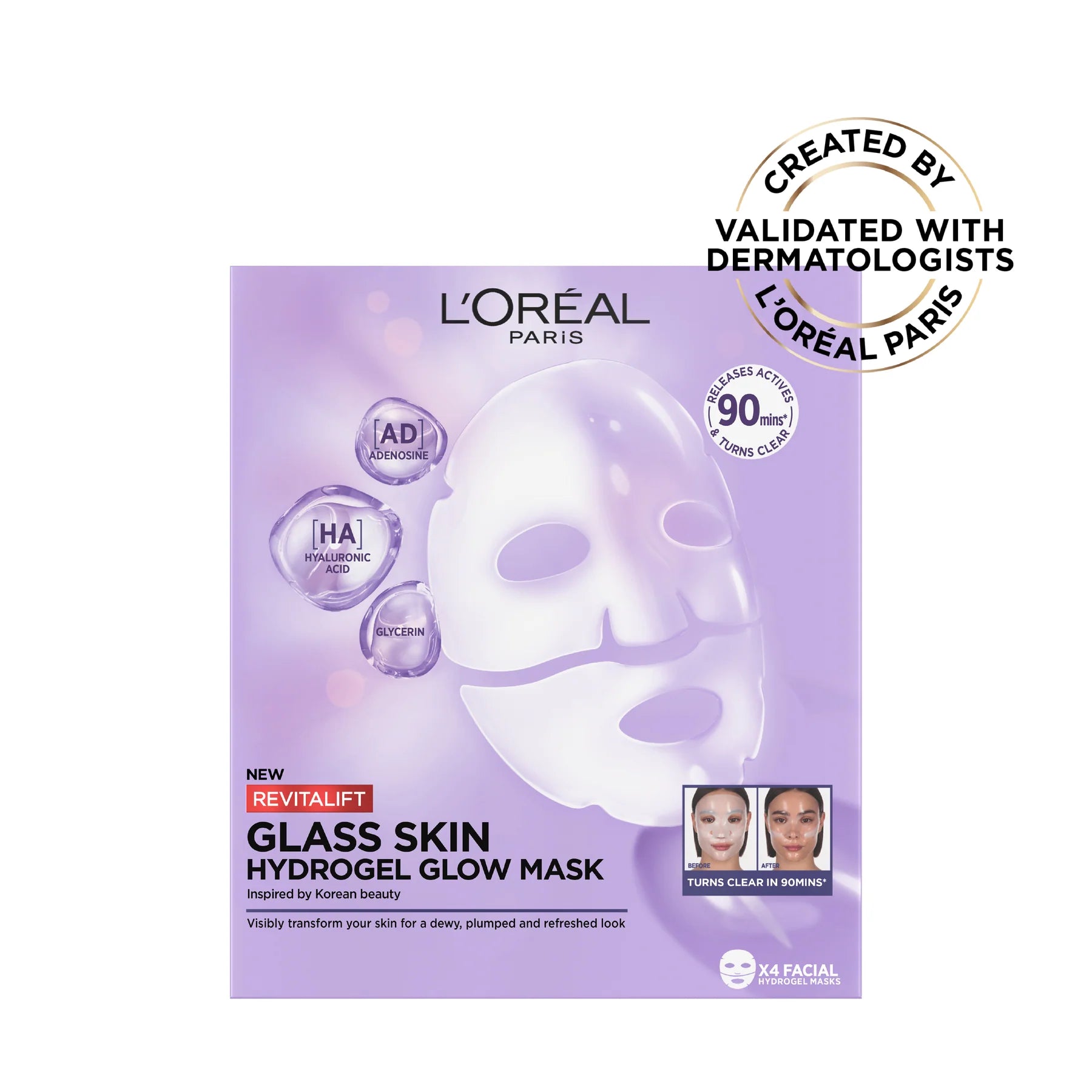 L'Oréal Paris Revitalift Filler Glass Skin Hydrogel Glow Mask