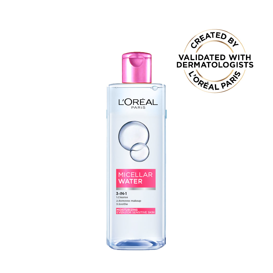 L'Oréal Paris, 3-in-1 Refreshing and Moisturizing Micellar Water, Cleanse, Remove Makeup and Soothe, for Sensitive and Normal to Dry Skin, 400ml