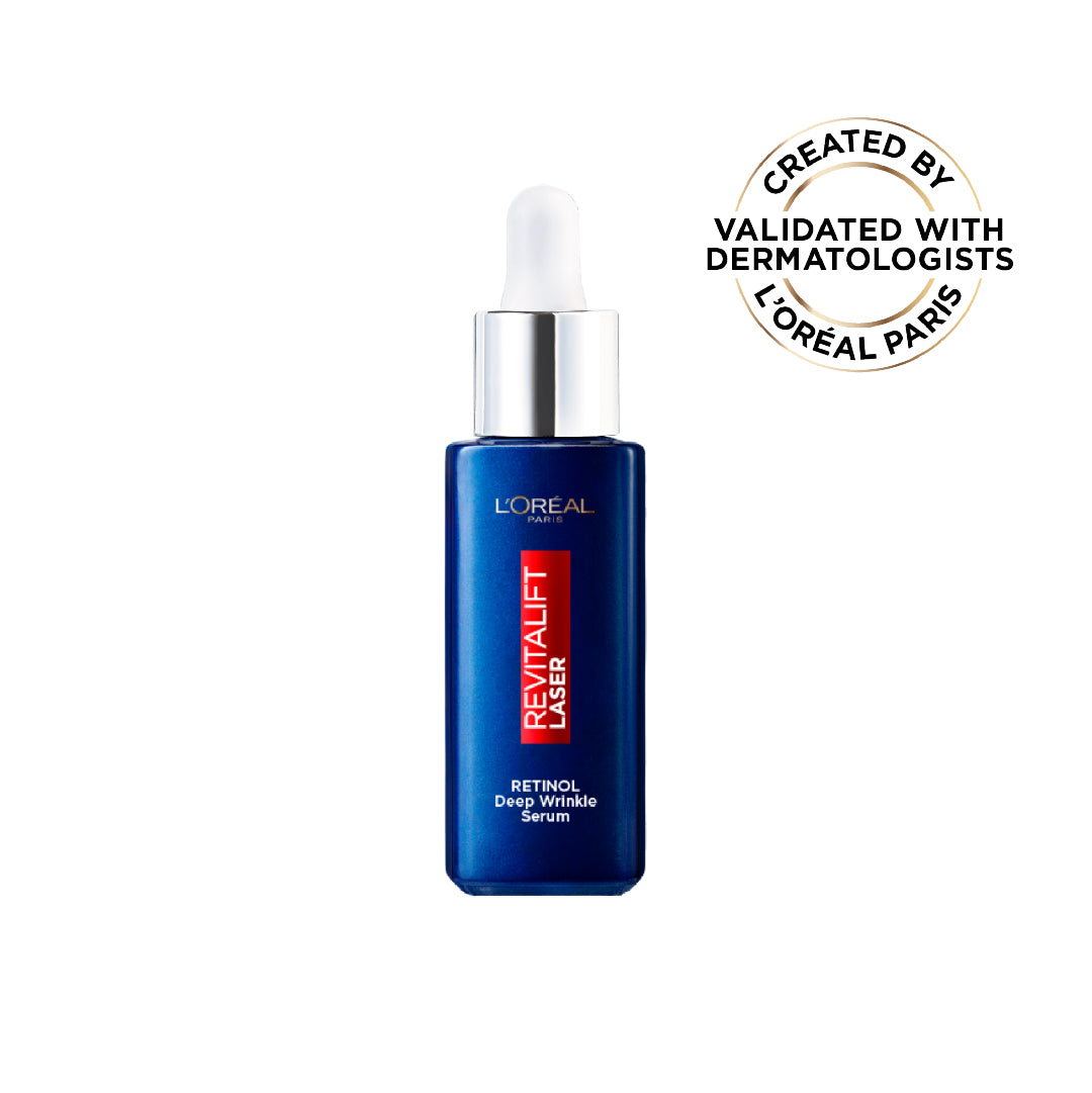 L'Oréal Paris, Revitalift Laser Retinol Deep Wrinkle Night Serum, With 0.2% Pure Retinol and Vitamin A, Targets all Wrinkles even Deep Ones, 30ml