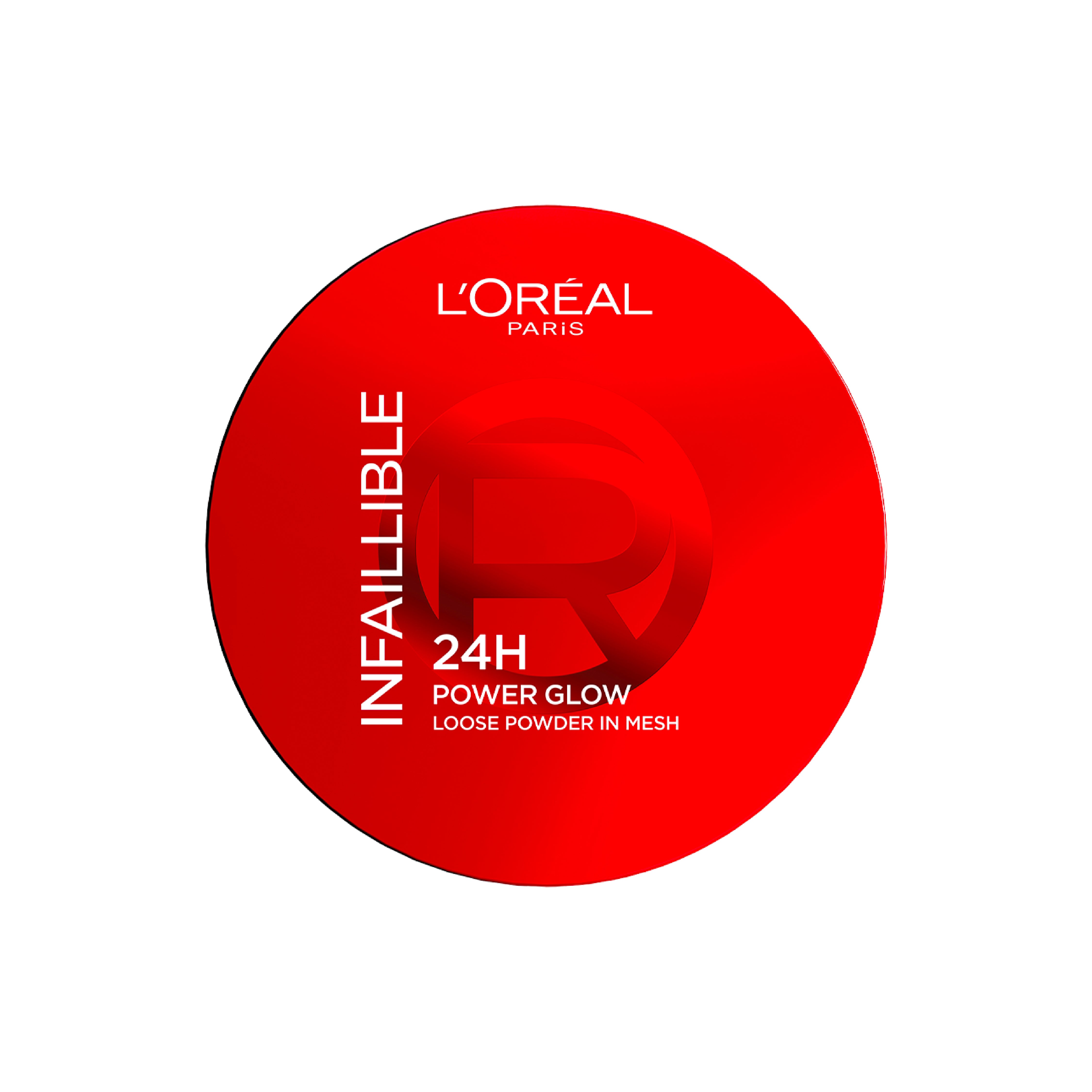 L’Oréal Paris Infaillible 24H Power Glow Loose Powder in Mesh, Pore Blurring, Radiant Glow, and Hydrating Formula with 2 Shades, 9.5g.