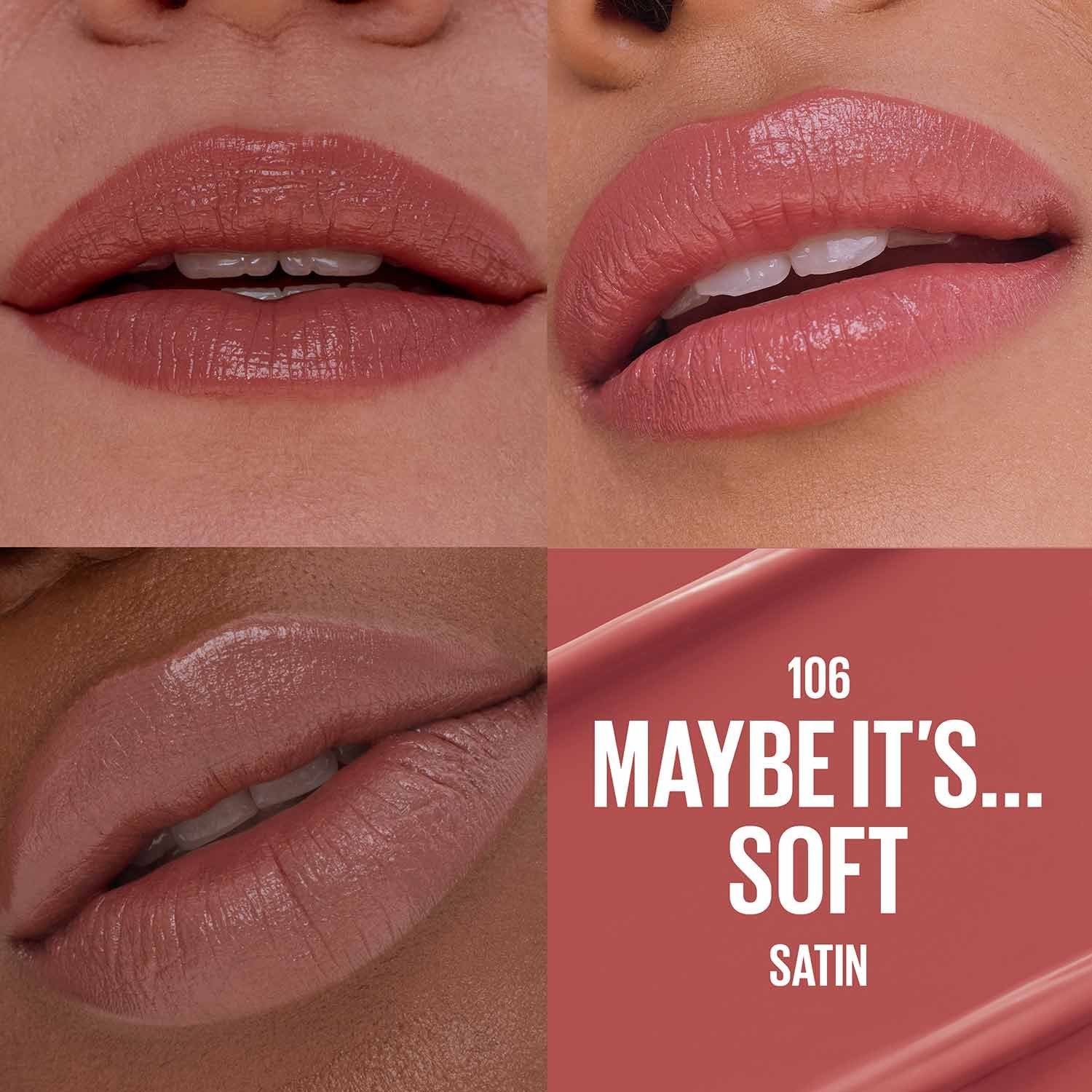 Maybelline Serum Lipstick, Hydrating Lip Makeup with 8HRs of Lip Plumping Moisture with Hyaluronic Acid + Oil Blend