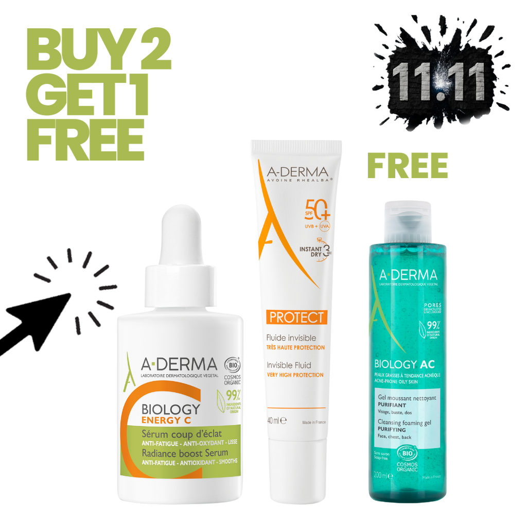 Buy Aderma Biology Energy C + Protect Invisible Fluid SPF50 & Get  Biology Ac Gel - Gentle Cleanser for Acne (Free)