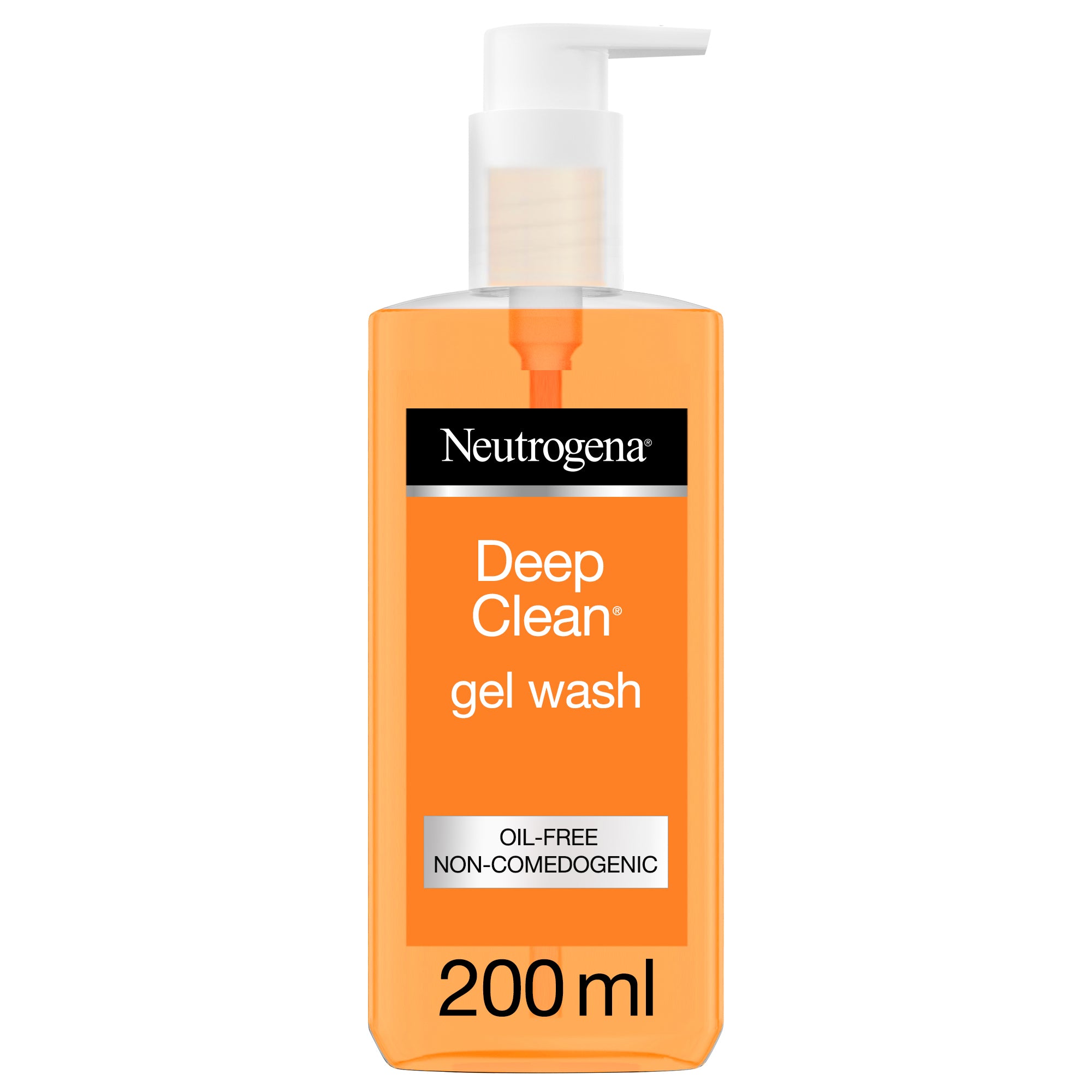 Neutrogena, Deep Clean, Face Wash, suitable for all skin types, including oily, clogged and acne-prone skin, removes dead skin cells, 200ml
