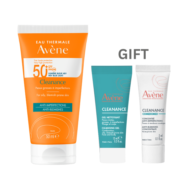 AVENE CLEANANCE SOLAIRE SPF 50+ 50ml Get cleanance gel 15ml + comedomed 5ml