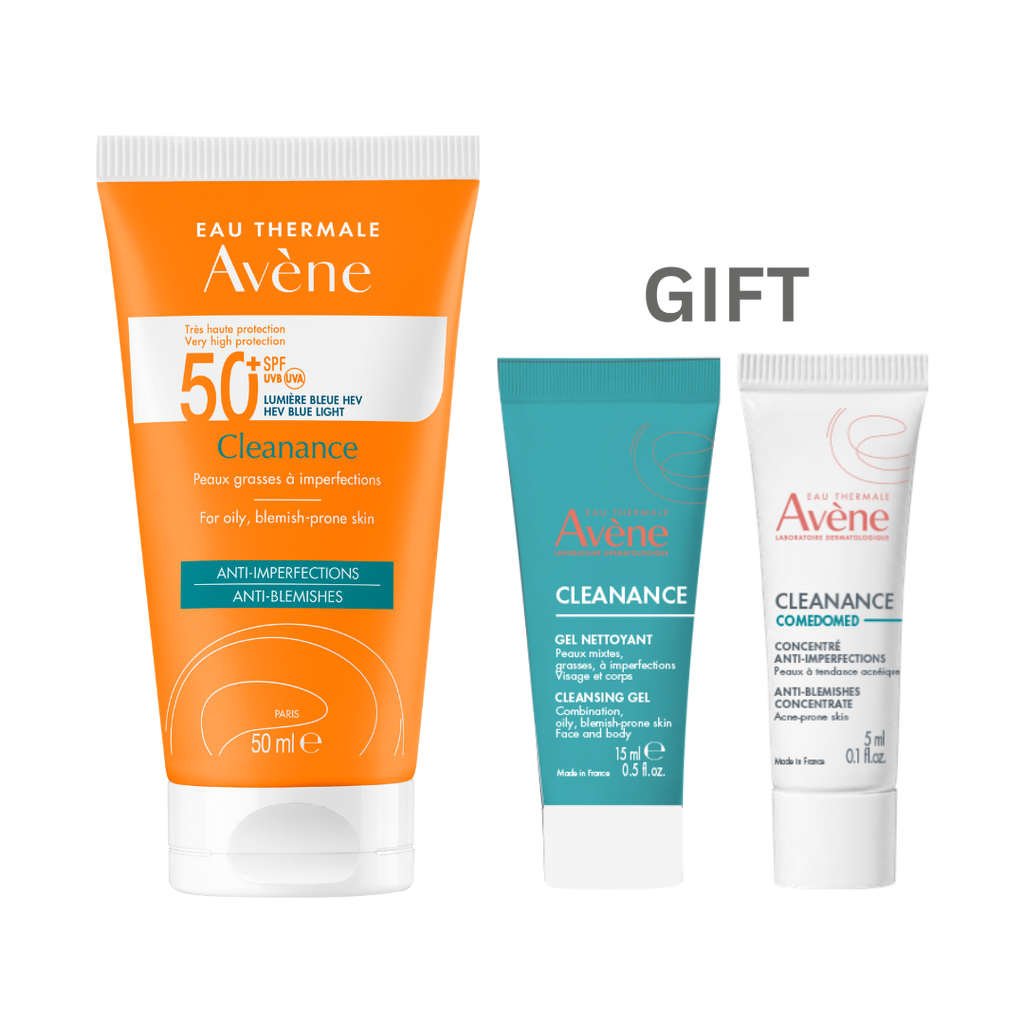 AVENE CLEANANCE SOLAIRE SPF 50+ 50ml Get cleanance gel 15ml + comedomed 5ml