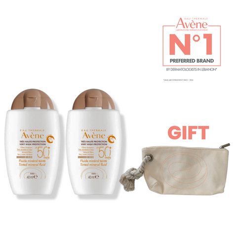 2x Fluid Mineral 50 Tinted 40ML+ Pouch