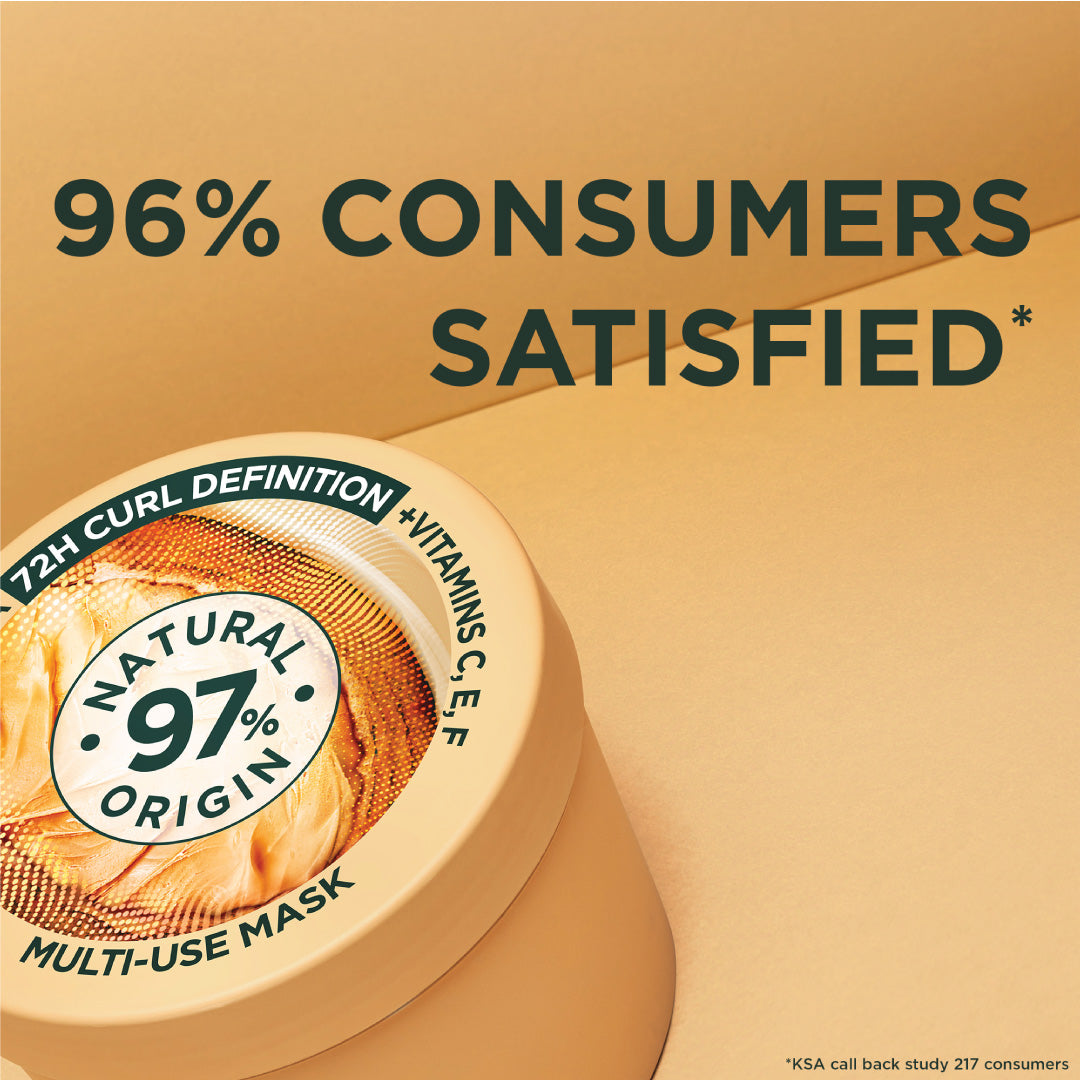 Garnier Ultra Doux Cocoa Butter Vegan Hair Food 3in1 Mask for curly hair, Boosted with Vitamins C, E & F