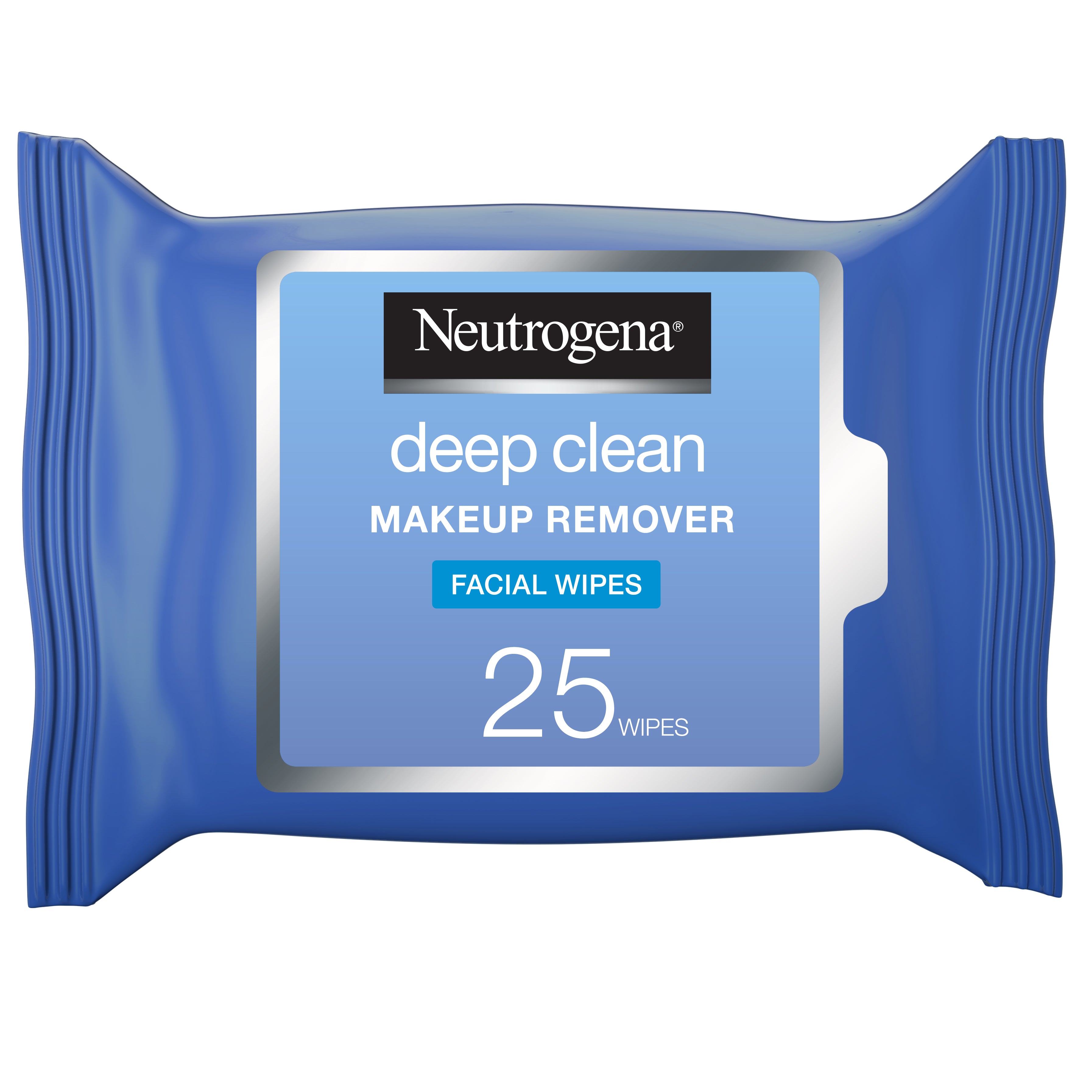 Neutrogena Deep Clean Makeup Remover, 25 Wipes,  Oil-Free Formula Infused with a Light Cleansing Lotion for Extra Skin Care, Removes all types makeup, even waterproof mascara