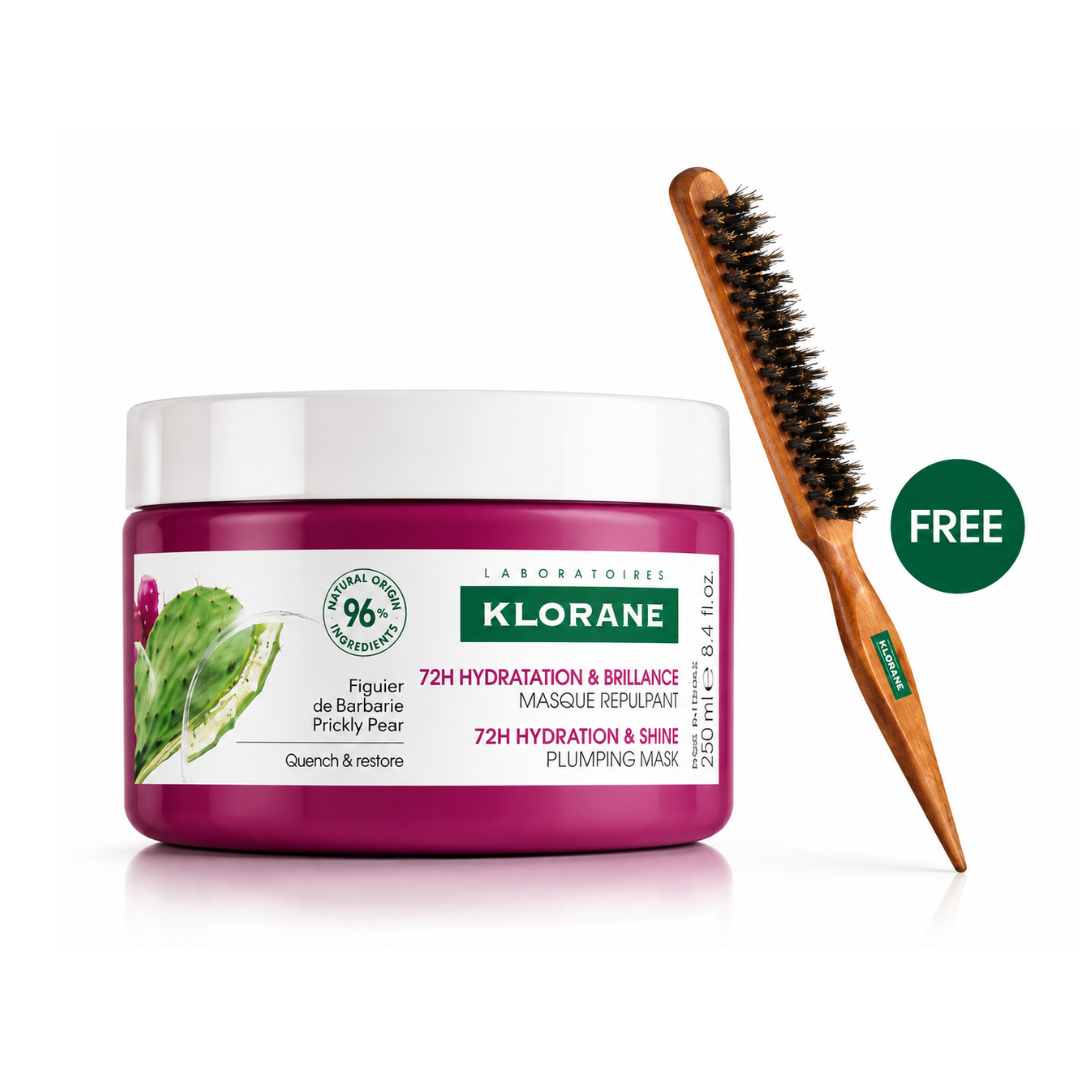 Buy Klorane Plumping Mask with Prickly Pear 250ml & get a FREE Hairbrush
