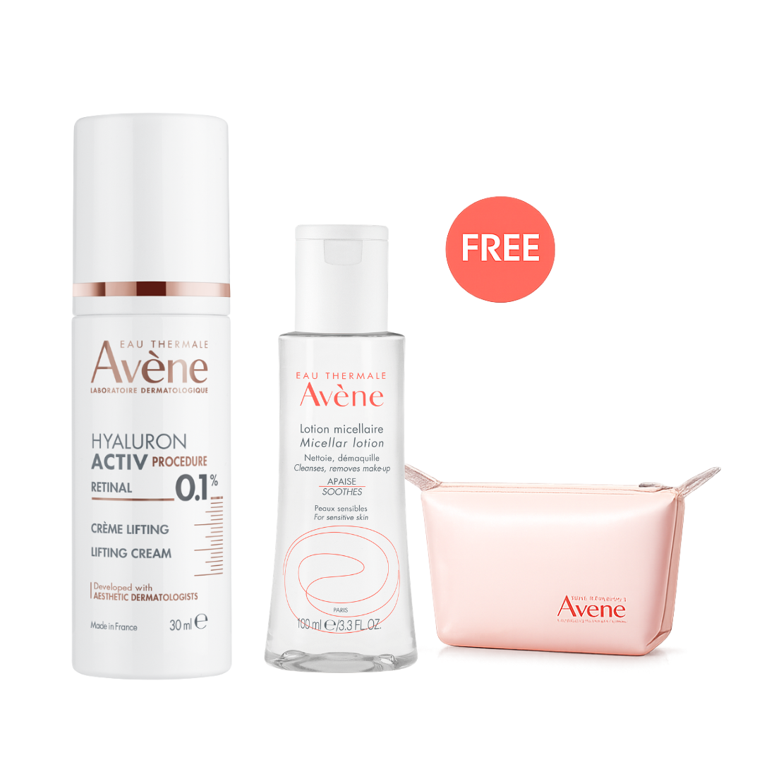 Buy Avène Hyaluron Activ Procedure Retinal lifting cream 0.1% Retinal & get a FREE 100ml micellar lotion + Pouch