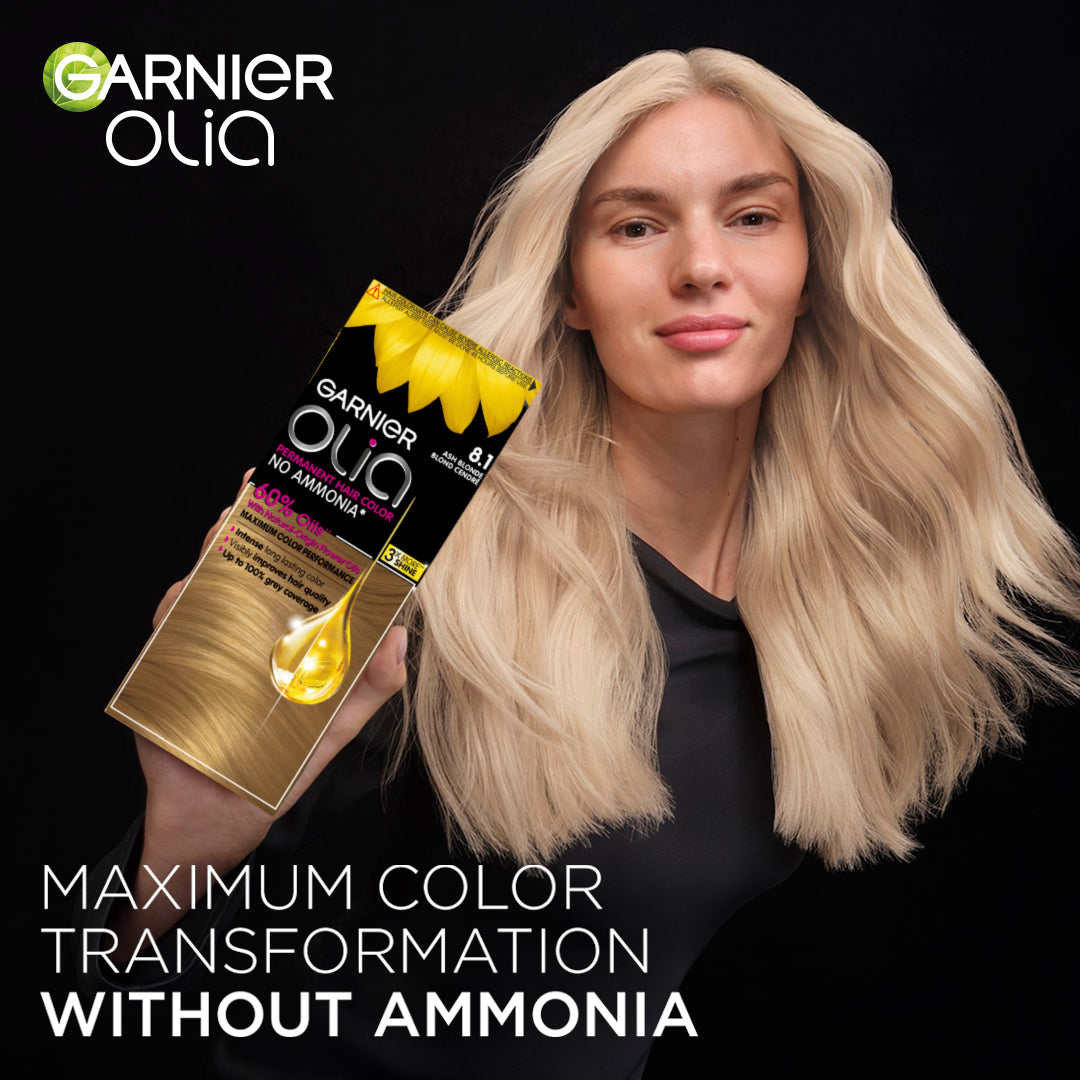 Garnier Olia Ammonia Free, Permanent Hair Coloration at Home with Natural Origin Flower Oils
