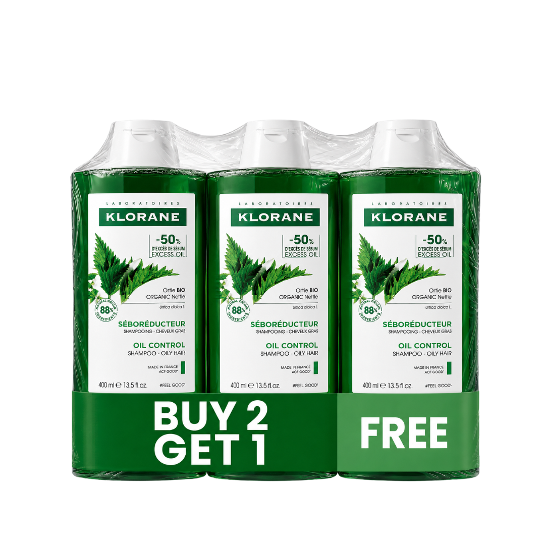 Buy Two Get One Klorane Organic Nettle Shampoo 400ml