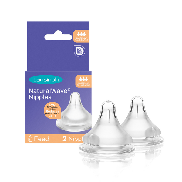 LANSINOH TEAT MEDIUM FLOW X 2