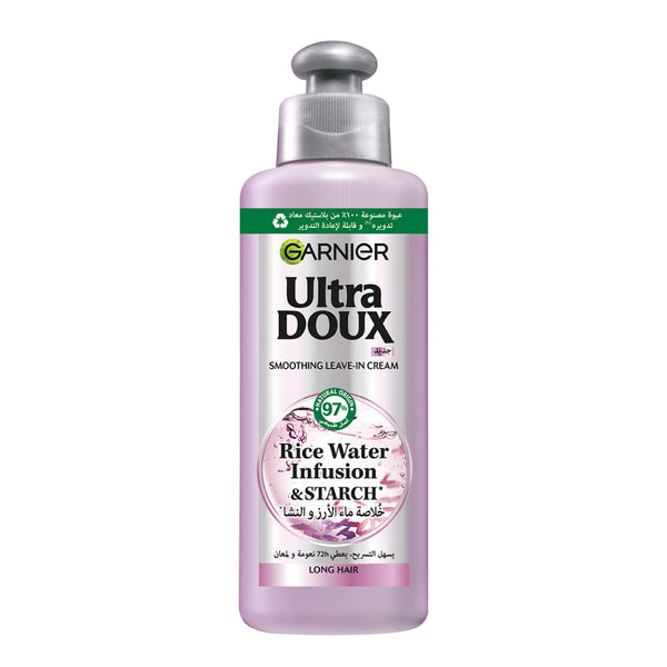 Garnier Ultra Doux Rice Water Infusion & Starch, Leave In Cream, for Long Hair 200 mL