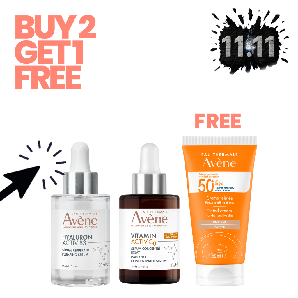 Buy Hyaluron Activ B3 Serum + Vitamin Active Cg Serum & Get Avène Sunscreen Tinted SPF 50+(Free)