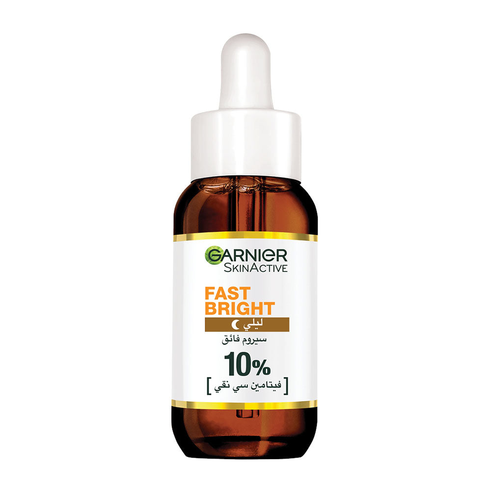 Garnier Fast Bright 10% Pure Vitamin C Brightening Overnight Serum - 30ml