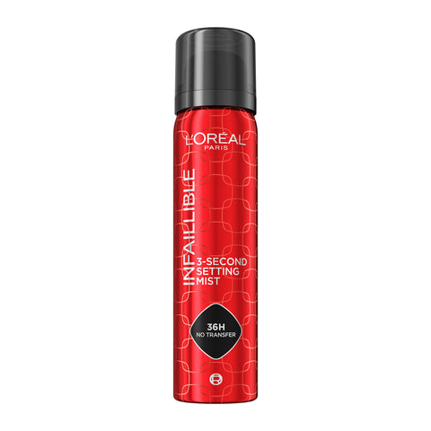 L’Oréal Paris Infaillible 3-Second setting mist spray, 36h of long wear, no transfer, no marks, no stickiness, 75ml