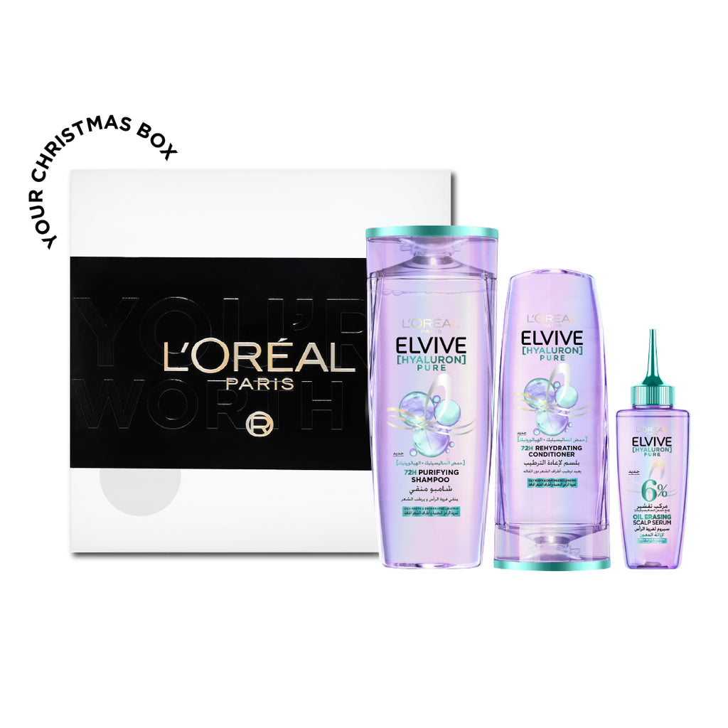 15% Elvive Hyaluron Pure Routine + Free Gifting Box