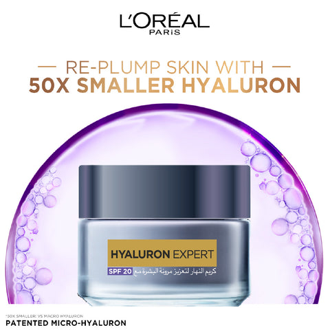 L'Oreal Paris Hyaluron Expert Moisturizer and Plumping Anti-Aging Day Cream with Hyaluronic Acid