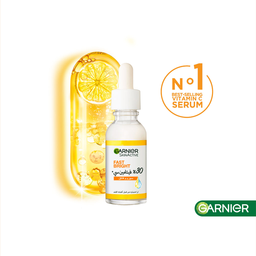 Garnier Fast Bright Vitamin C + Niacinamide 30x Brightening Booster Serum