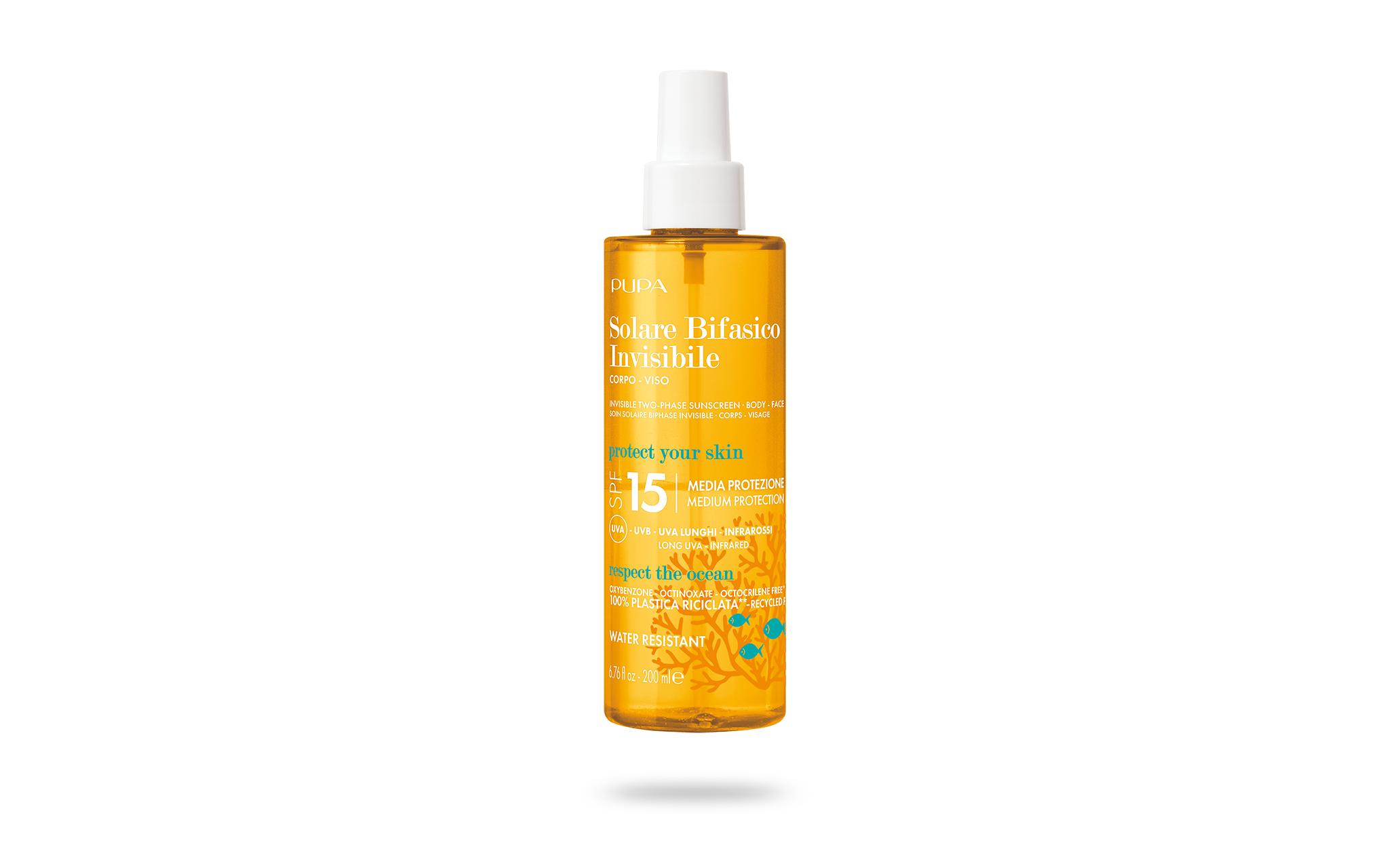 Invisible Two-Phase Sunscreen Spf15 200 Ml