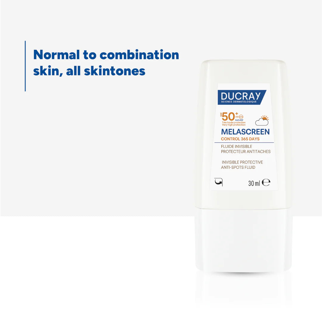 Ducray Melascreen Tinted Anti Spots Fluid Sunscreen SPF50+ 30ml I Reduces dark spots - Prevents dark spots - Prevents photoaging