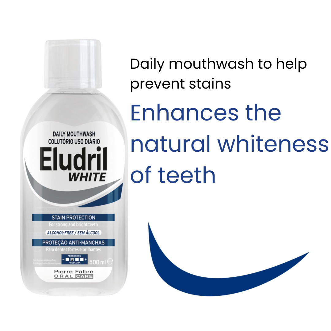 Eludril White Daily Whitening Mouthwash 500ml