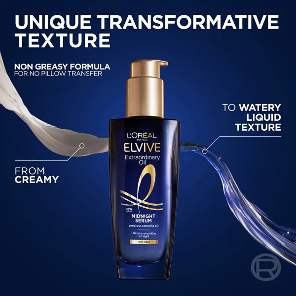 Elvive Extraordinary Oil Midnight Serum 100ml - For Dry Hair