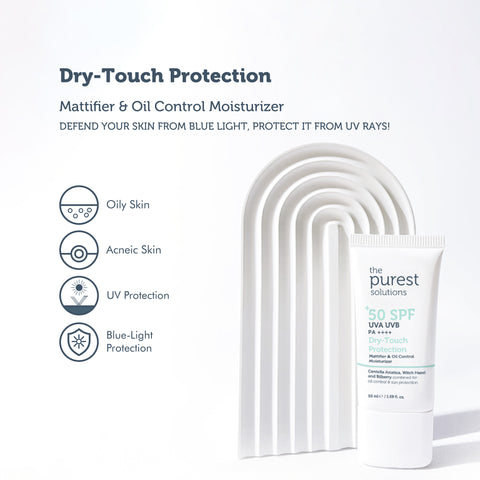 Dry-Touch Protection
 Mattifier & Oil Control Moisturizer for Oily Skin 50+ SPF
