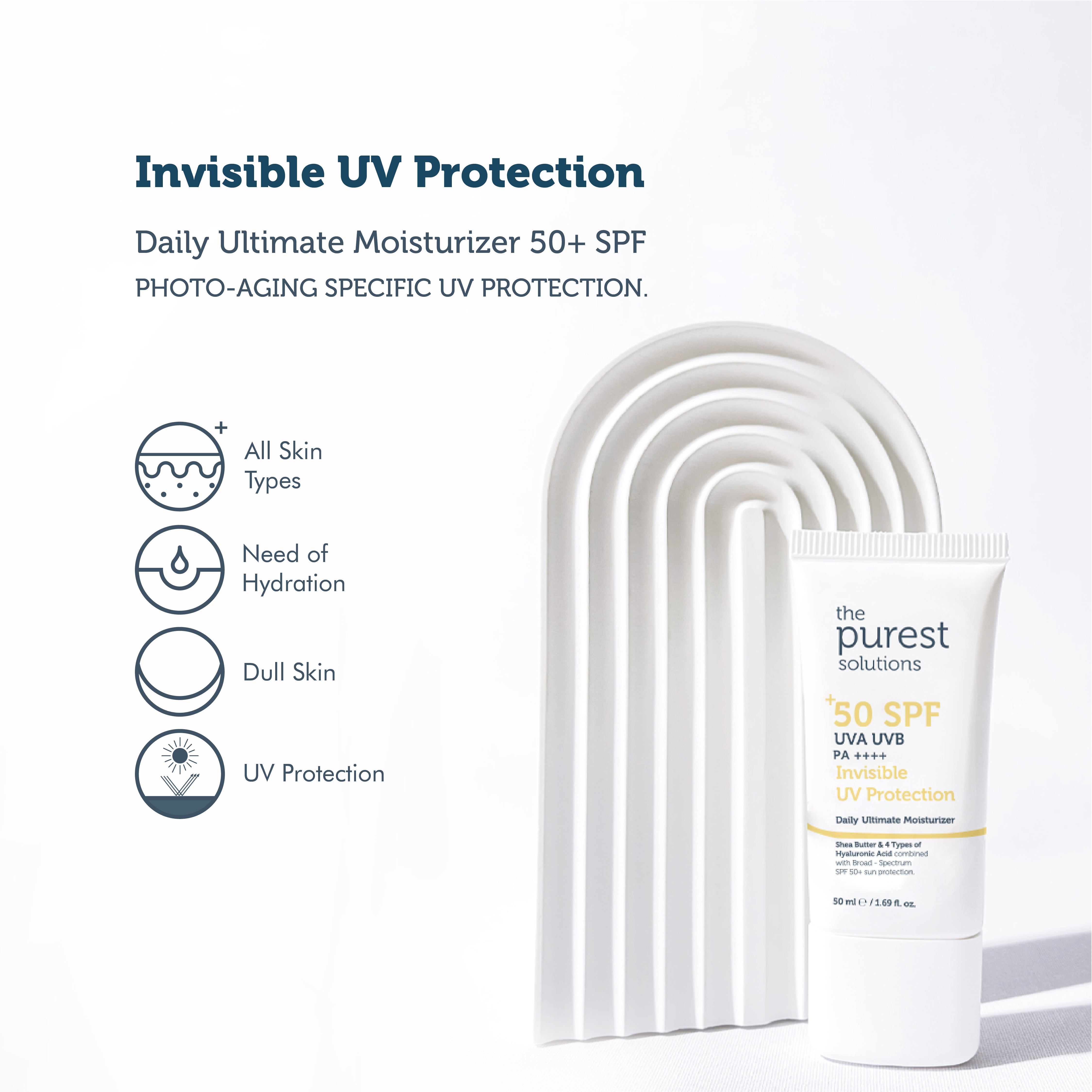 Invisible UV Protection 
 Daily Intensive Moisturizer 50+ SPF