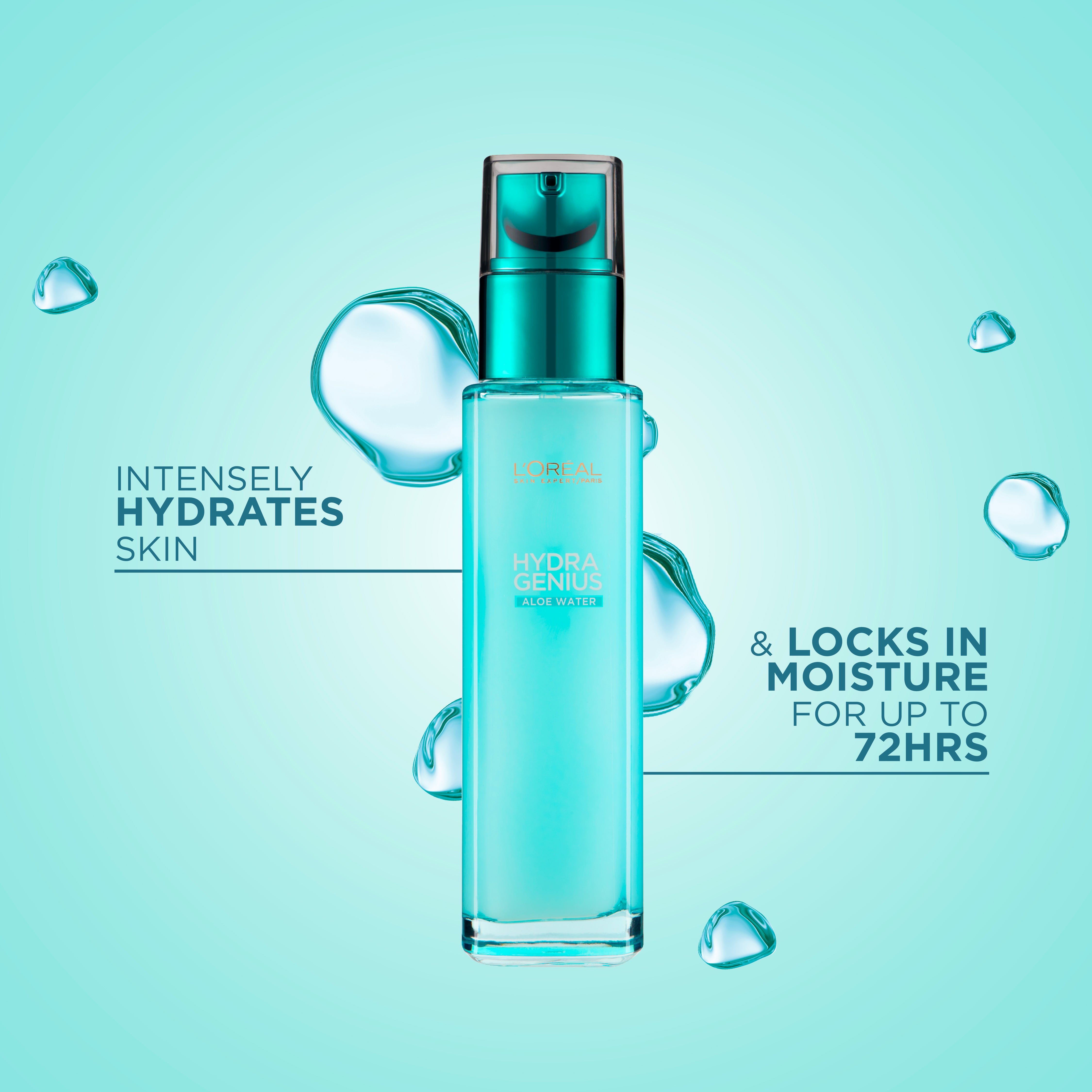 L'Oréal Paris, Hydra Genius, Water-Based Gel Facial Moisturiser, with Aloe Vera, 70 ml