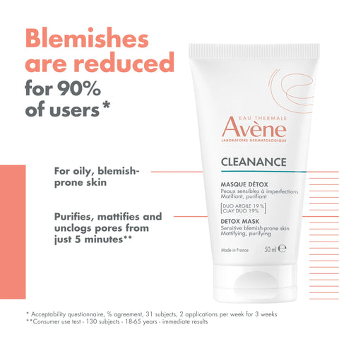 AVENE CLEANANCE MASQUE DETOX PEAUX SENSIBLES A IMPERFECTIONS 50ML