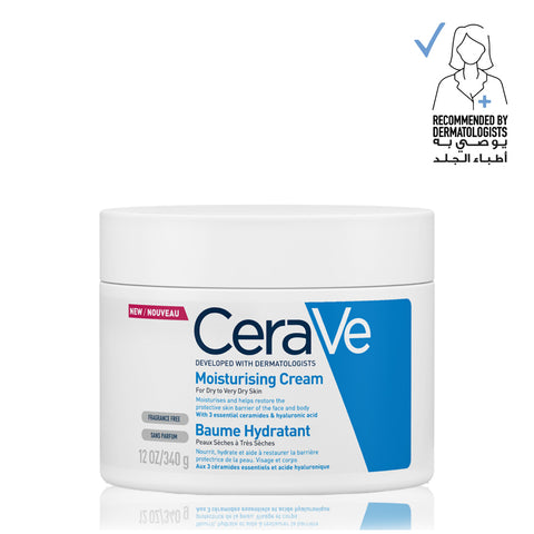 CeraVe Moisturizing Cream | 48H Body and Face Moisturizer For Dry to Very Dry Skin