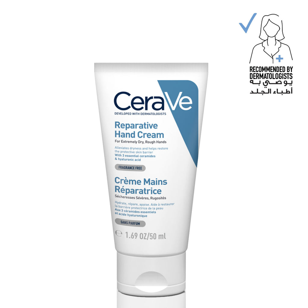 CeraVe Reparative Hand Cream  | Hand Cream for Dry and Rough Hands with Hyaluronic acid and Ceramides  | Fragrance Free | 1.69Oz, 50 ML