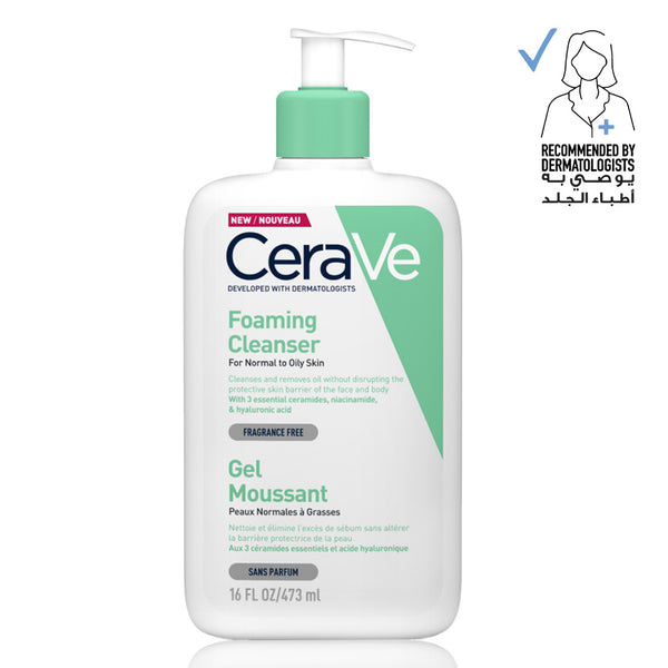 CeraVe Foaming Cleanser for Normal to Oily Skin with Hyaluronic Acid