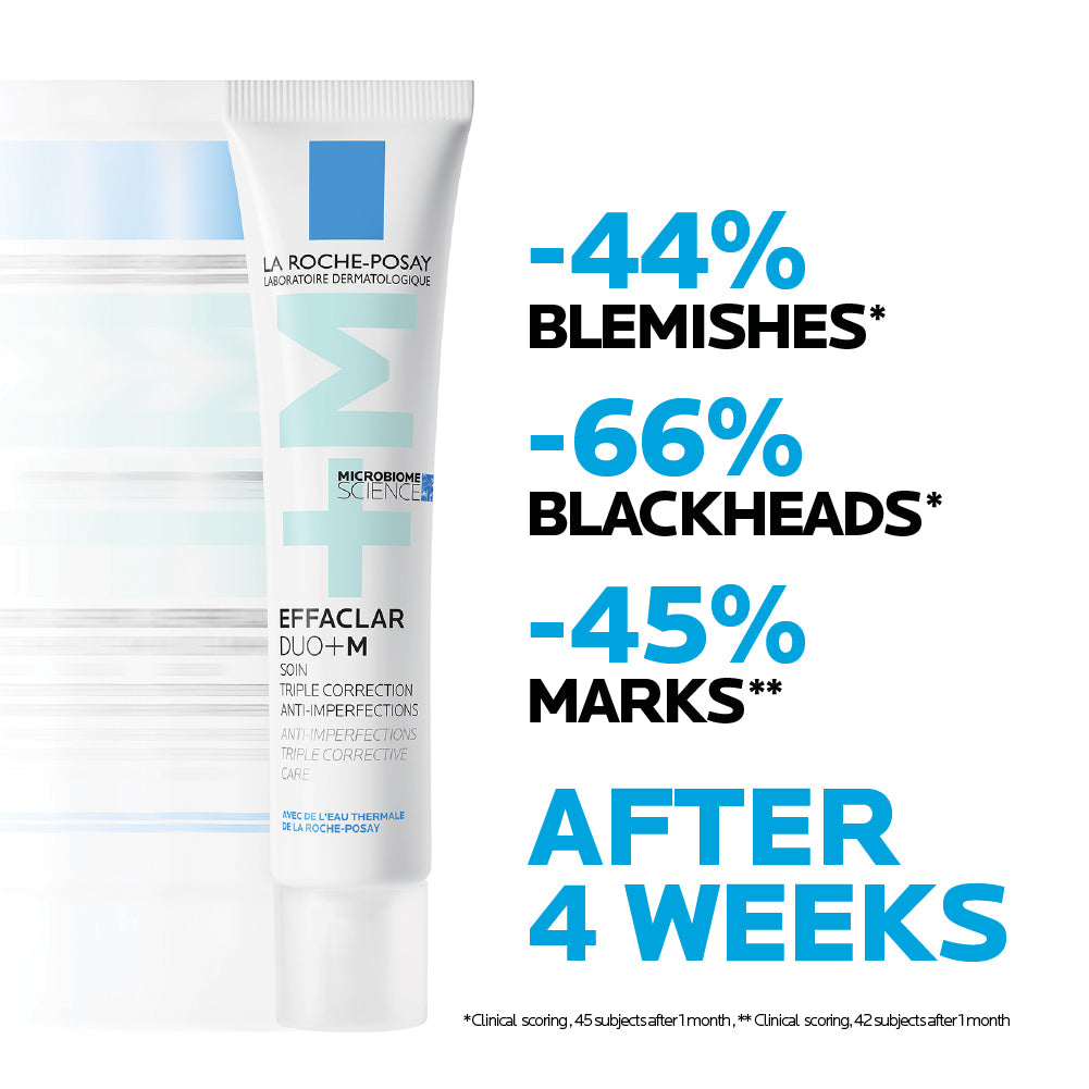 La Roche-Posay Effaclar Duo+M Acne Treatment Cream For Oily, Sensitive and Acne-Prone Skin; Corrects Blackheads, Blemishes, and Post-Acne Marks Skincare Spot Treatment 40ML