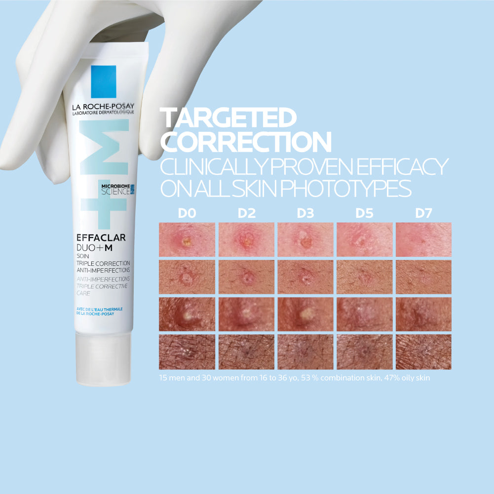 La Roche-Posay Effaclar Duo+M Acne Treatment Cream For Oily, Sensitive and Acne-Prone Skin; Corrects Blackheads, Blemishes, and Post-Acne Marks Skincare Spot Treatment 40ML
