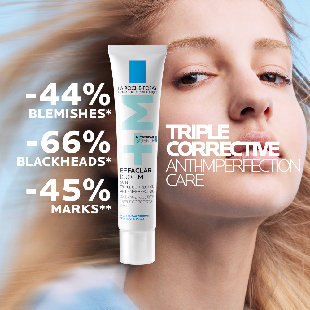 La Roche-Posay Effaclar Duo+M Acne Treatment Cream For Oily, Sensitive and Acne-Prone Skin; Corrects Blackheads, Blemishes, and Post-Acne Marks Skincare Spot Treatment 40ML