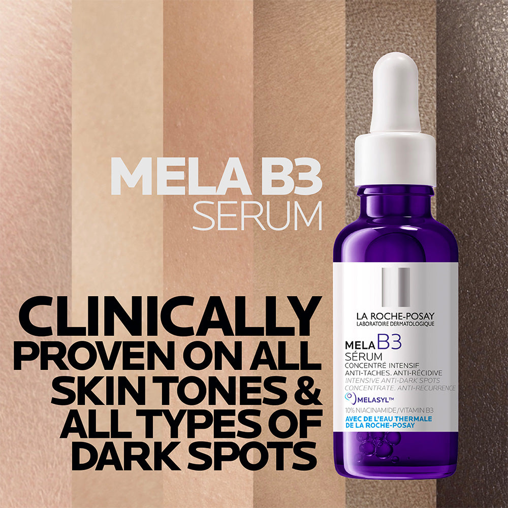 La Roche-Posay Mela B3 Niacinamide Face Serum; Dark Spot Corrector with Melasyl Anti-Aging Technology; Treats Pigmentation; Sun Spots, and Acne Marks for All Skin Types 30ML