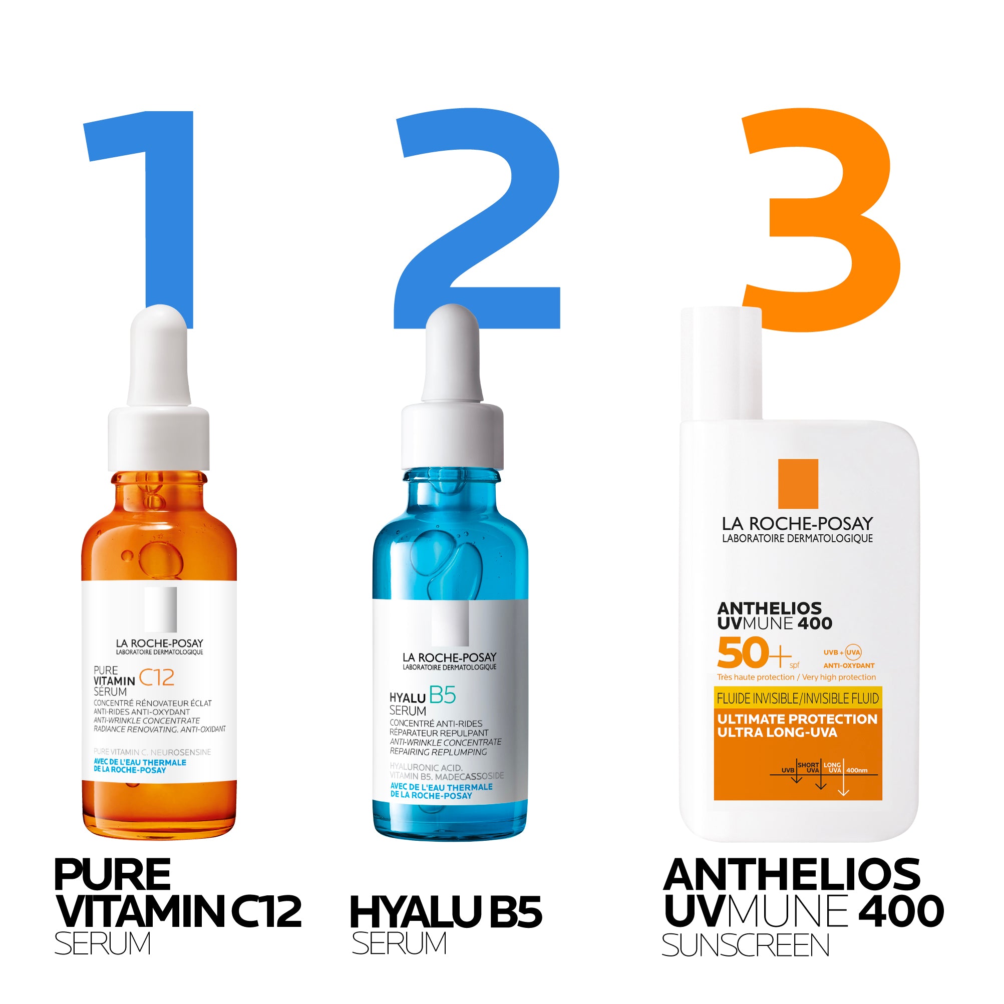La Roche Posay 12% Pure Vitamin C Anti-Aging 30ML Face Serum with Hyaluronic Acid & Salicylic Acid; Boosts Skin Regeneration and reduces Appearance of Wrinkles