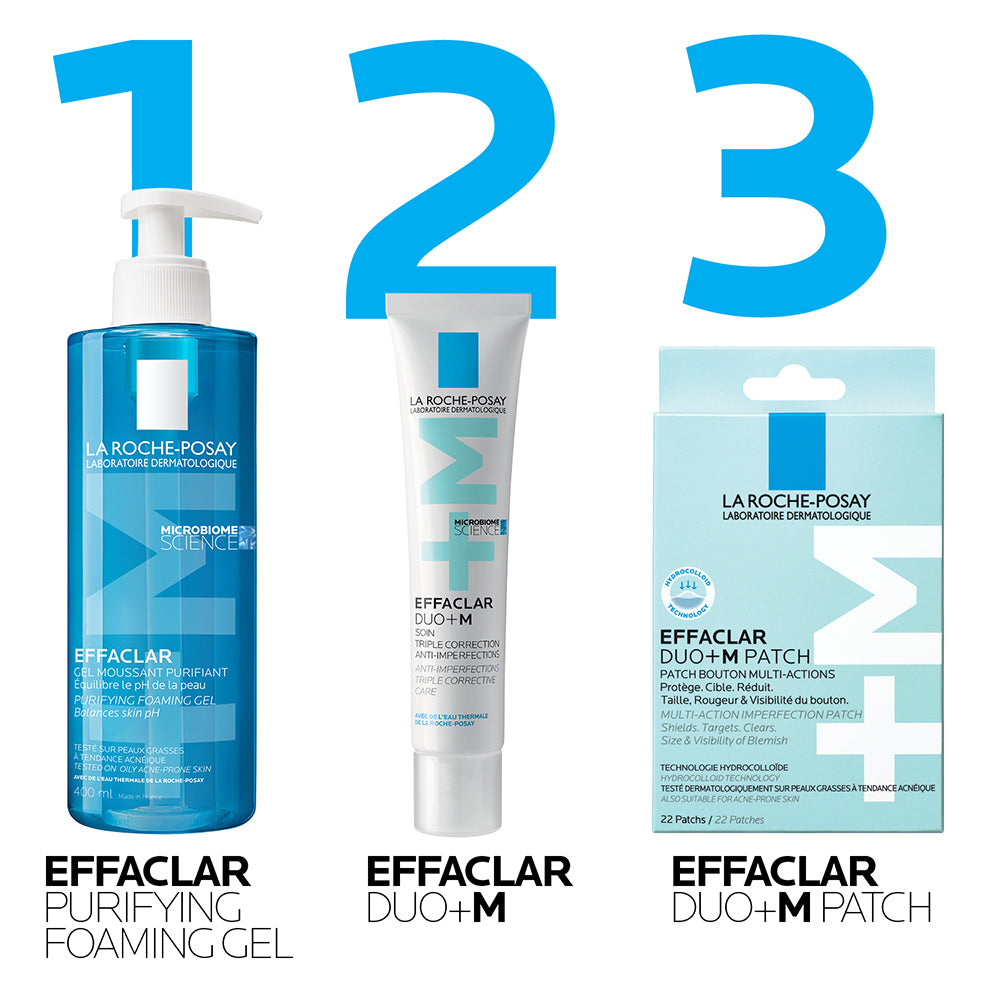 La Roche-Posay Effaclar Effaclar Duo+M 3H Invisible Pimple Patch Spot Treatment For Acne-Prone Skin, 22 Patches per Pack