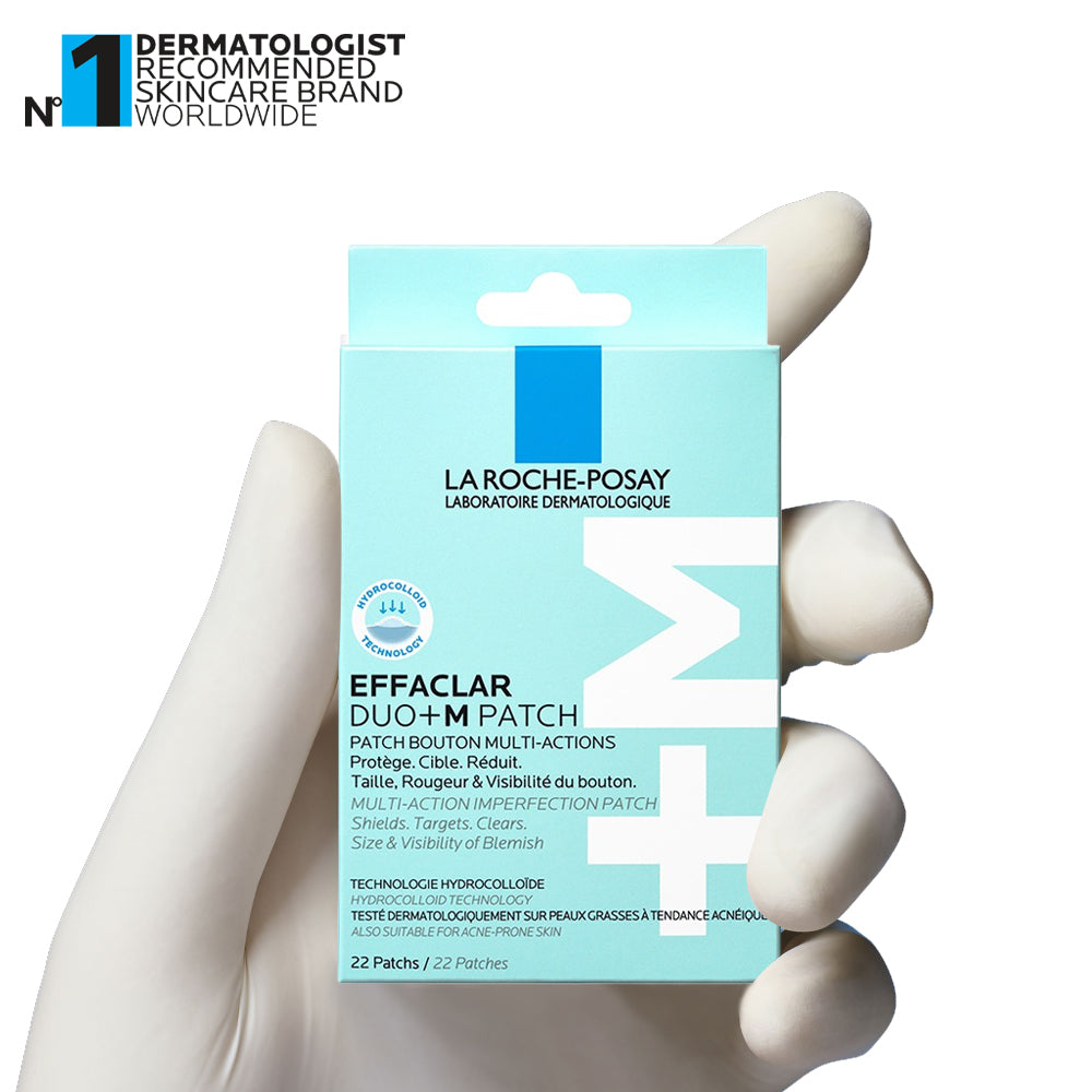 La Roche-Posay Effaclar Effaclar Duo+M 3H Invisible Pimple Patch Spot Treatment For Acne-Prone Skin, 22 Patches per Pack