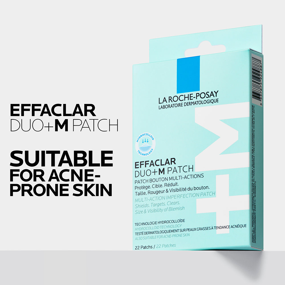 La Roche-Posay Effaclar Effaclar Duo+M 3H Invisible Pimple Patch Spot Treatment For Acne-Prone Skin, 22 Patches per Pack