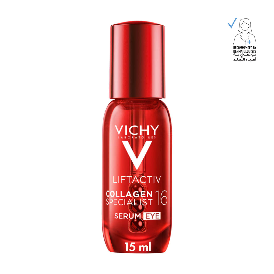 Vichy Liftactiv Collagen 16 Eye Serum to Boost and Bond All Collagen Families with Co Bonding Technology For Men and Women, 15ml