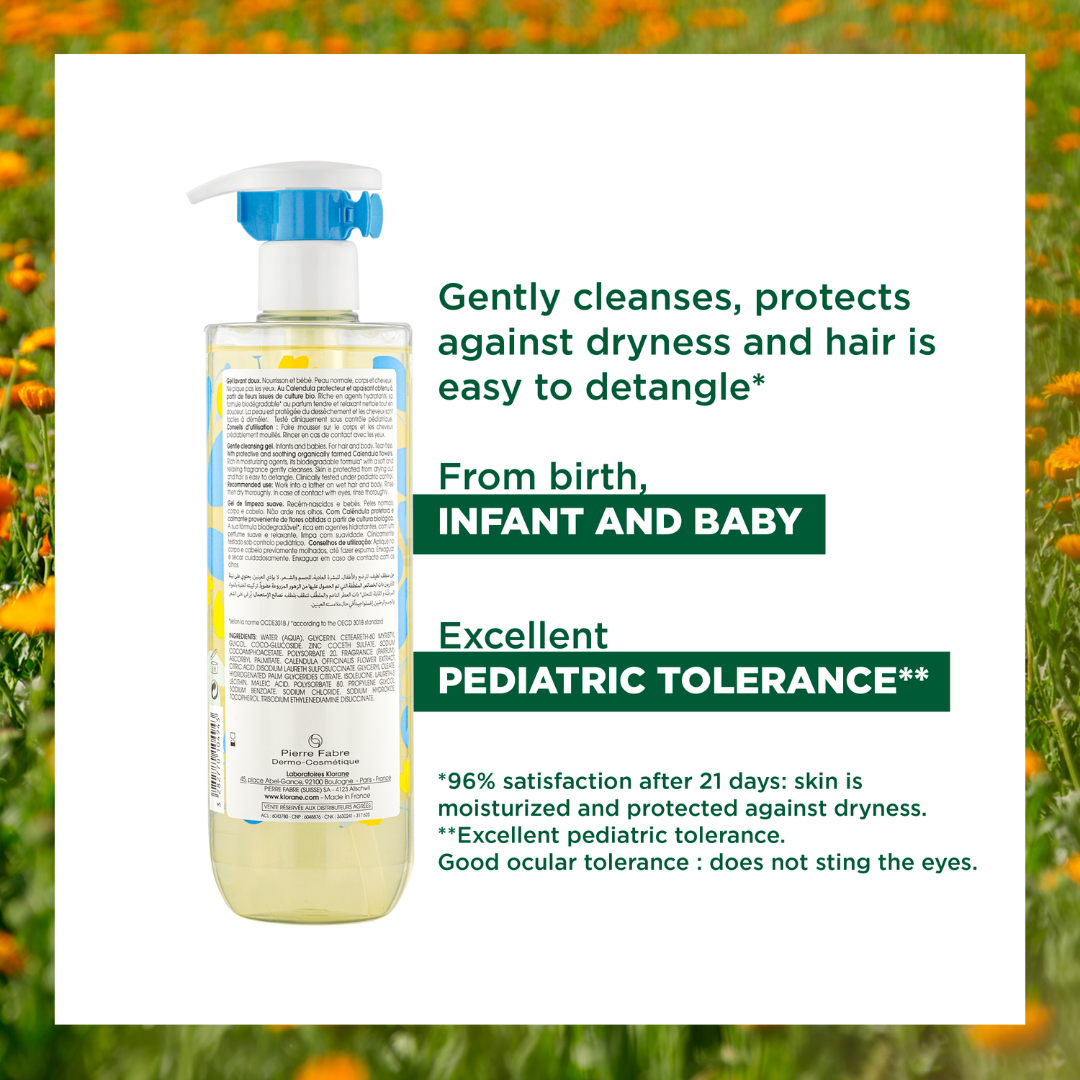 Buy Klorane Baby Certified Organic Change Cream and get a free 500ml Gentle Foaming gel