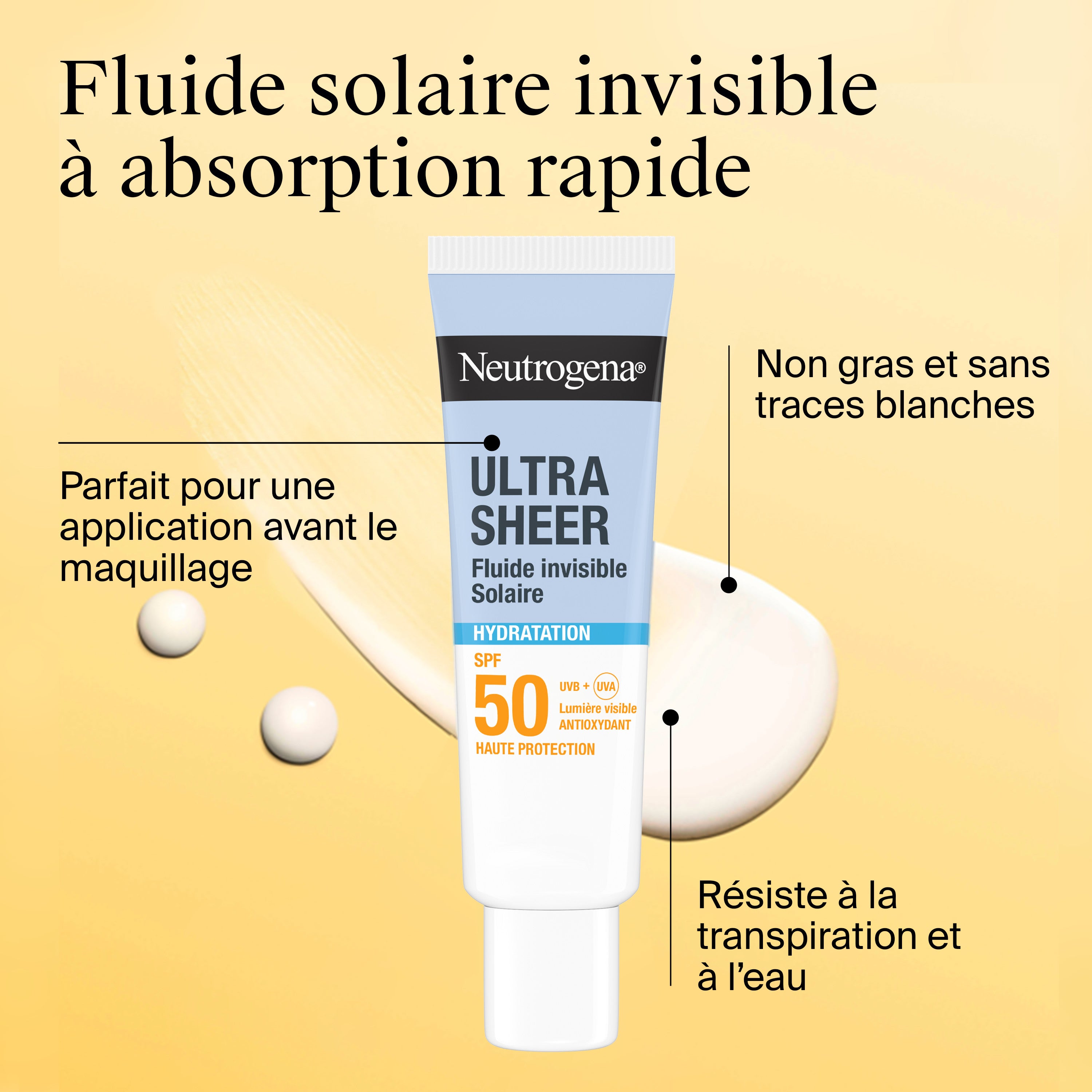 Neutrogena Ultra Sheer Invisible Fluid Sunscreen SPF50