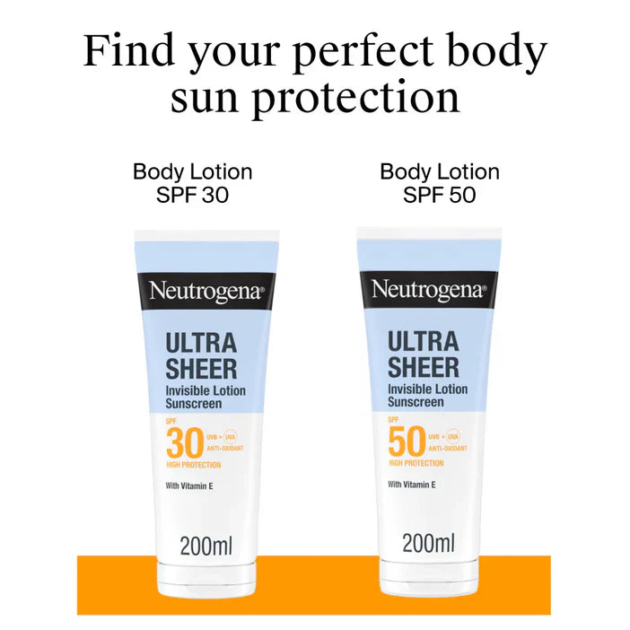Neutrogena Ultra Sheer Invisible Body Lotion Sunscreen SPF30